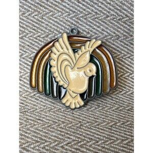 Vintage Rainbow And Dove Sun catcher Stained‎ Glass Window Decor